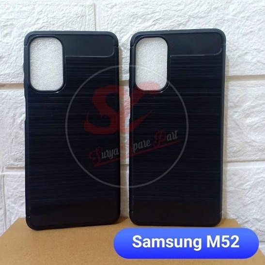 CASE SLIM FIT CARBON IPAKY SAMSUNG M52 SOFTCASE - GA