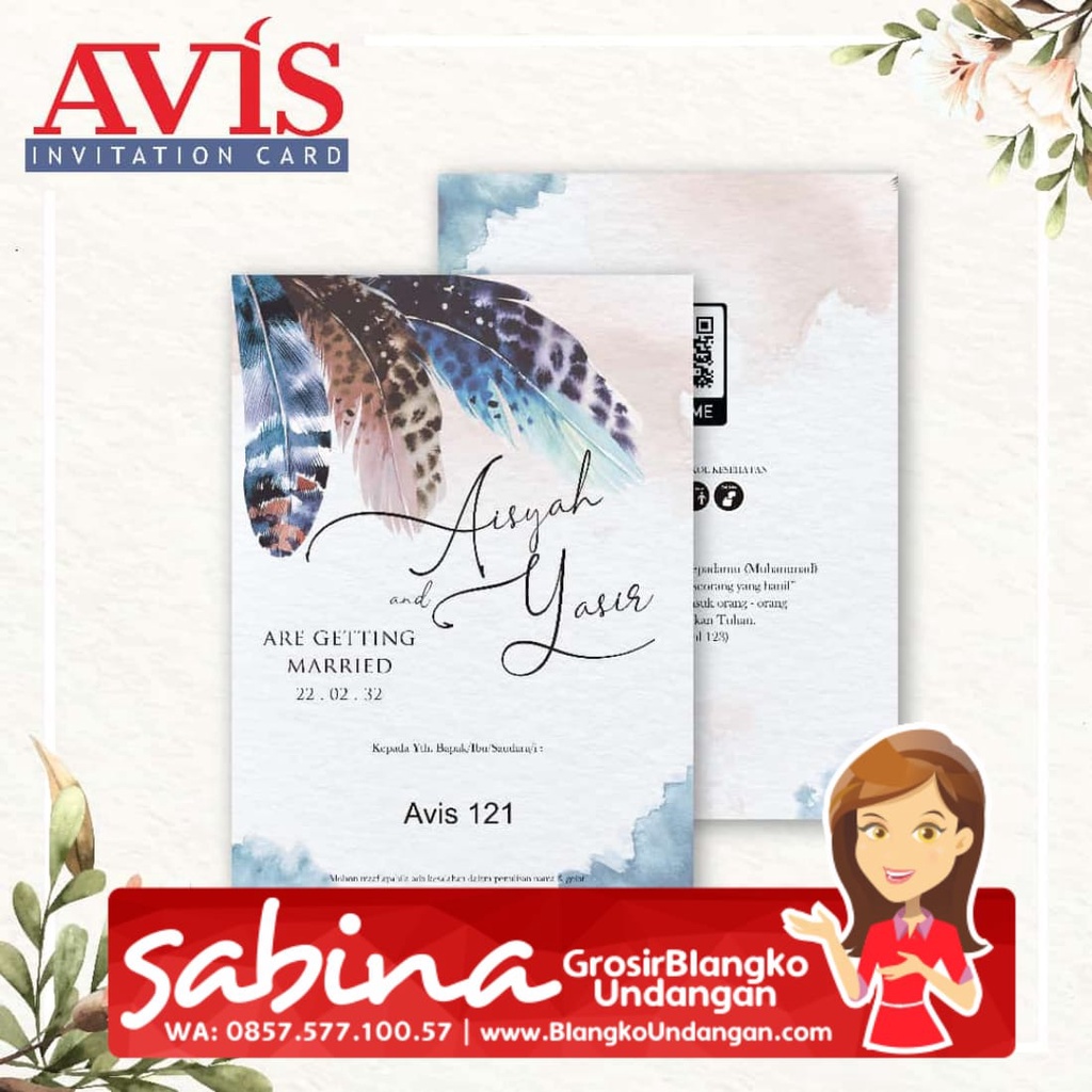 BLANGKO UNDANGAN AVIS 121 | SABINA UNDANGAN