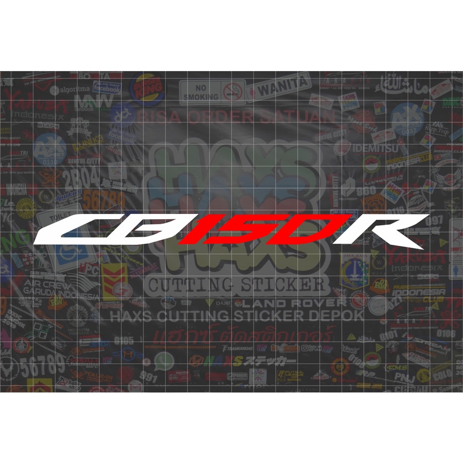 Cutting Sticker CB 150 R Ukuran 18 Cm 2 Warna Untuk Motor Mobil