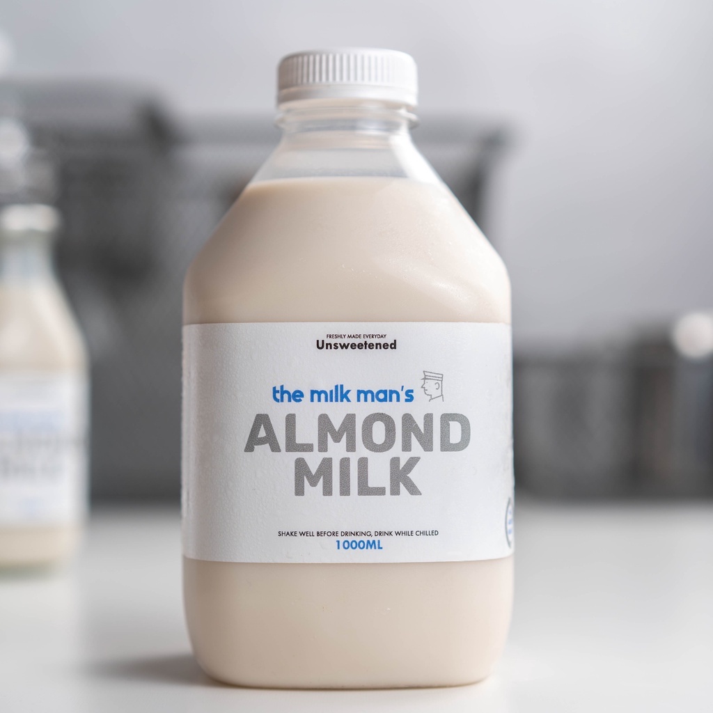 

Fresh Almond Milk - Classic/ Unsweetened 1L (Nutritious, Creamy, No added sugar, Gluten free, Lactose free)