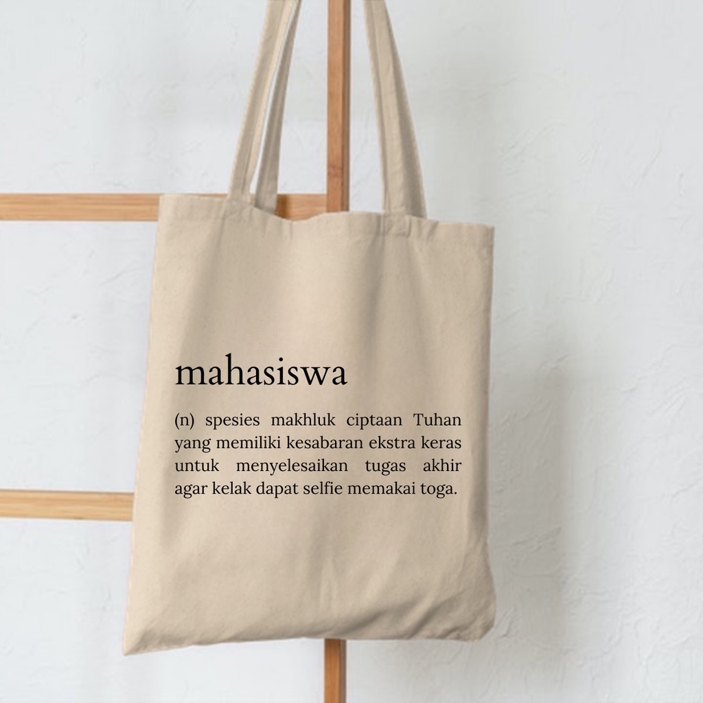 PROMO SALE 10.10 - [RESLETING] TOTE BAG MAHASISWA BERBAHAN SEMI KANVAS DAN POLOS | TOTEBAG PEJUANG SKRIPSI | TOTEBAG LAPTOP UKURAN 33x38 CM | TOTEBAG HITAM | TOTEBAG KREM | TOTEBAG MOKA | TOTEBAG KUNING, BIRU TOSCA, PINK BABY