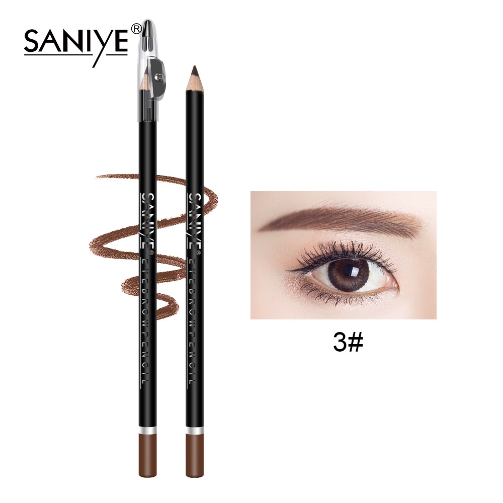 [ HARGA PROMO] [ 100% ORIGINAL &amp; READY ] BPOM SANIYE EYEBROW PENSIL TAHAN LAMA &amp; TAHAN AIR PENSIL ALIS SERUTAN 3 WARNA