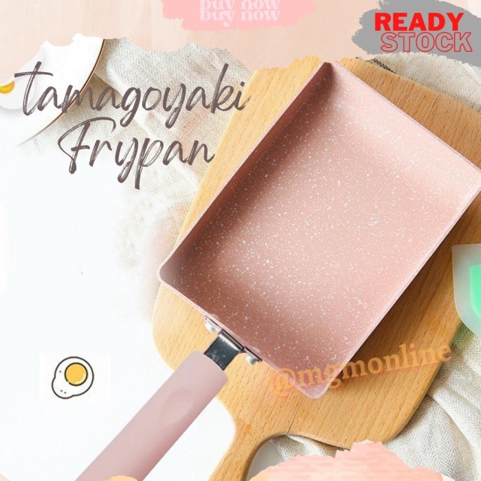 Tamago Frypan kotak tamagoyaki pengorengan Marble Coating 18x13cm