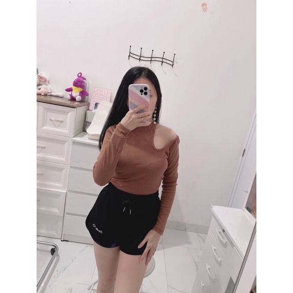 Lisa knit 2 | atasan crop knit lengan panjang | top fashion rib lengan panjang wanita | croptop fashion korean wanita | aquarius boutiqu89