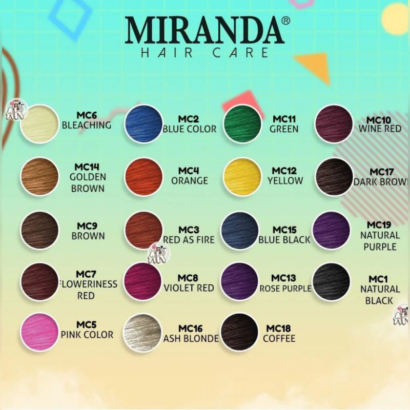 Miranda hair color 30 ml  / semir rambut / cat rambut