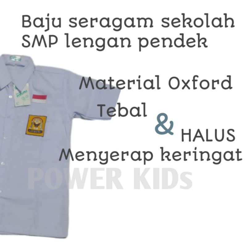 BAJU SERAGAM SEKOLAH SMP SMA PUTIH LENGAN PENDEK BED BORDIL