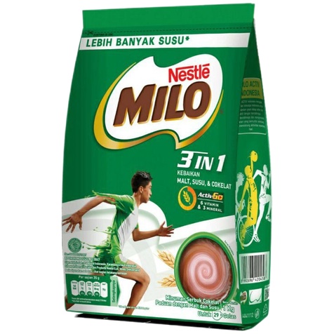 MILO 3in1 ACTIV-GO Susu Coklat Pouch | Minuman Milo 1 kg