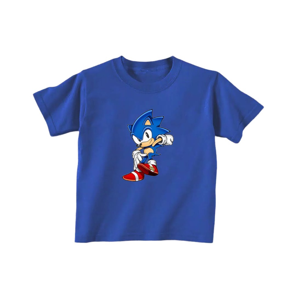 KAOS BAJU ANAK T-SHIRT SONIC UNTUK ANAK 2-10 TAHUN BISA COD