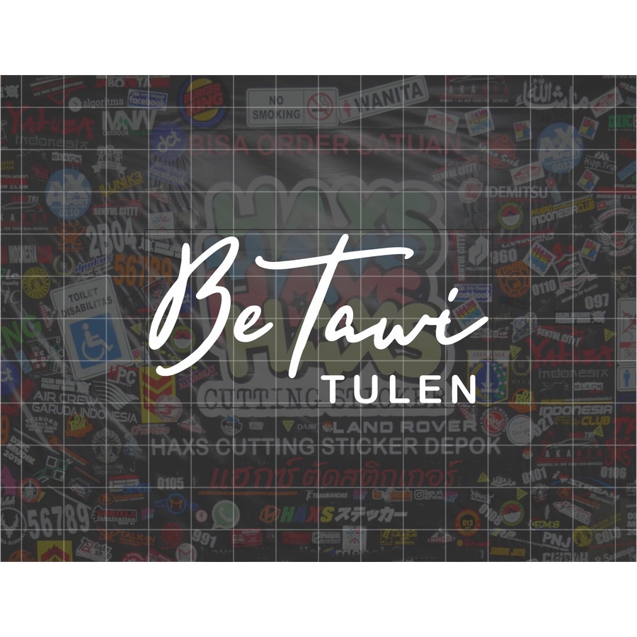 Cutting Sticker Betawi Tulen Ukuran 8 Cm Untuk Motor Mobil