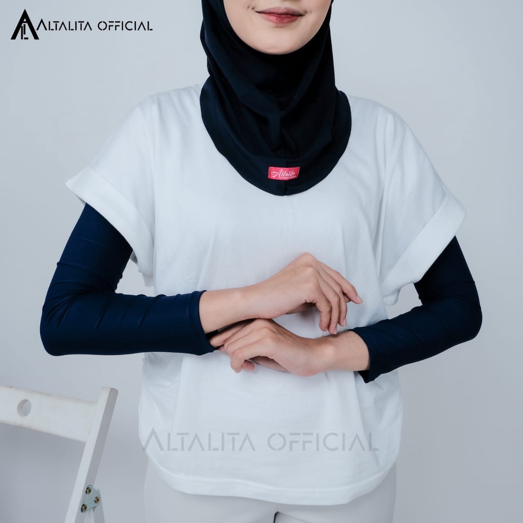 Altalita - Mangset Tangan Polos Lengan Panjang Wanita | Handsok Tangan Tanpa Lubang Jempol | Manset Tangan Wanita Muslimah Lengan Panjang Bahan Jersey Premium