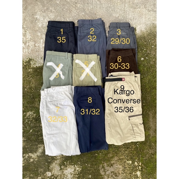 Paket usaha 5 celana uniqlo dan corduroy