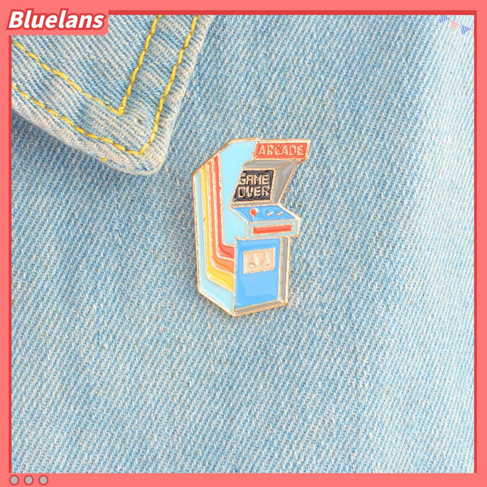 Bros Pin Enamel Desain Kartun Arcade Gaya Vintage Untuk Dekorasi Tas Denim