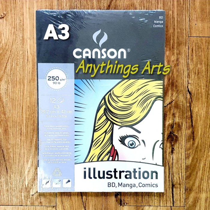 

Hot Sale Canson Illustration Pad A3 250Gsm 12Sheets - Bd Manga Comics Hemat