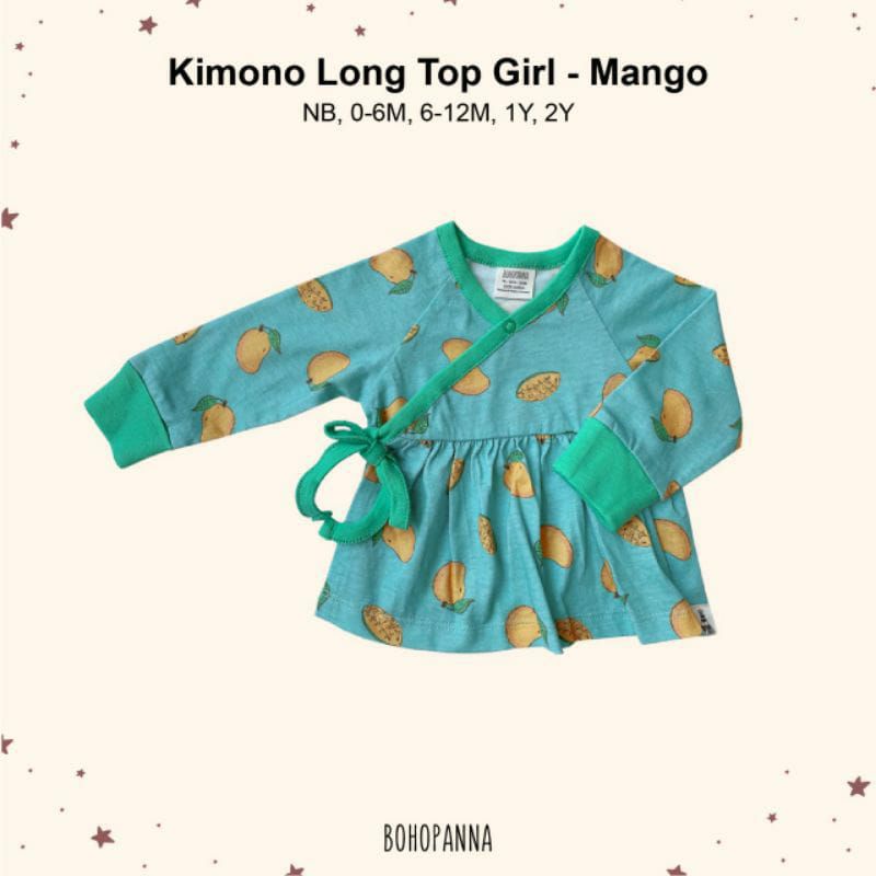 BOhopanna Kimono Long Top Girl Tutti Frutti // Atasan Panjang Bayi Perempuan