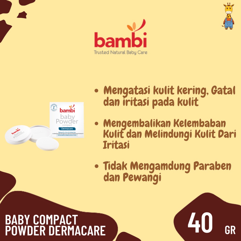 Bambi Baby Compact Powder Dermacare 40gr