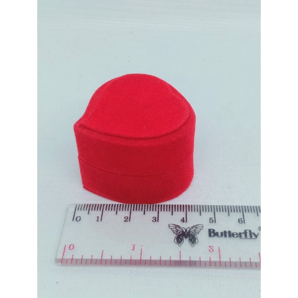 kotak perhiasan/kotak cincin bentuk love polos/kotak perhiasan bahan berudu/kotak cincin model love kecil polos/kotak perhiasan terbaru
