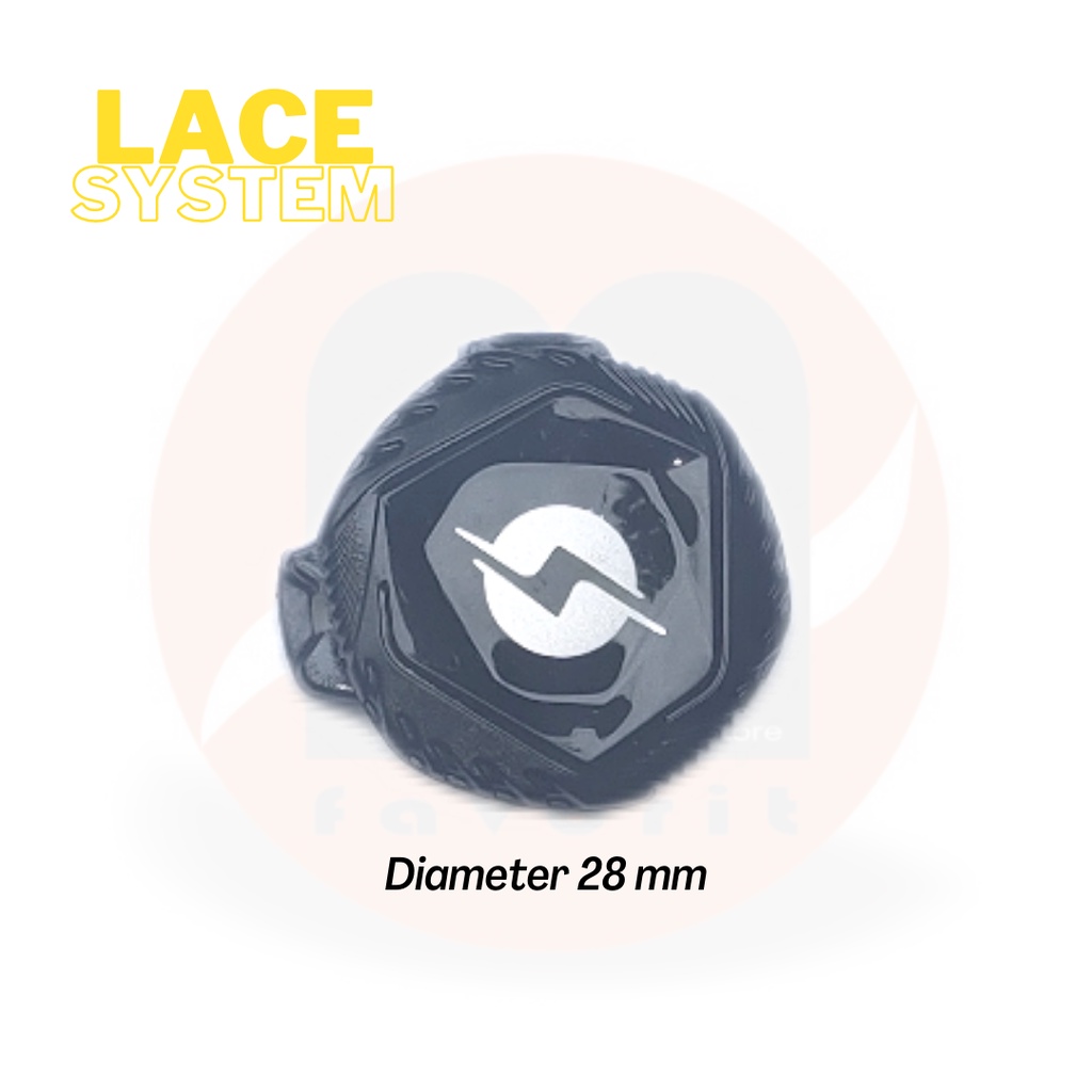 XJ-101 1 pasang Lacing system tali putar sepatu warna hitam Vs BOA