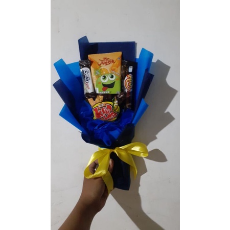 Buket Jajan/Buket Snack mini/buket Snack murah/ buket wisuda, buket ulang tahun, sovenir