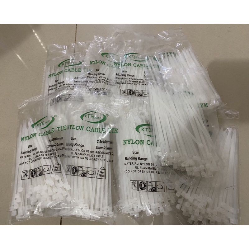 Kabel Tic Kabel Tie ISI 100 PCS Pengikat Plastik Perekat Plastik Segel Plastik Kabel Ties Kabel Pengikat Barang Kabel Pengikat Plastik