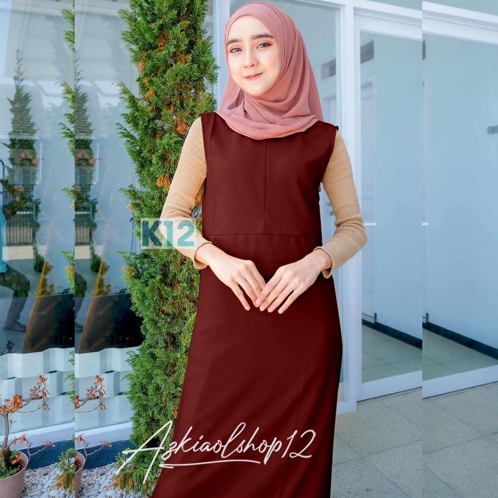 INNER SPAN DRESS GAMIS MAXI / SPAN INNER GAMIS TANPA LENGAN