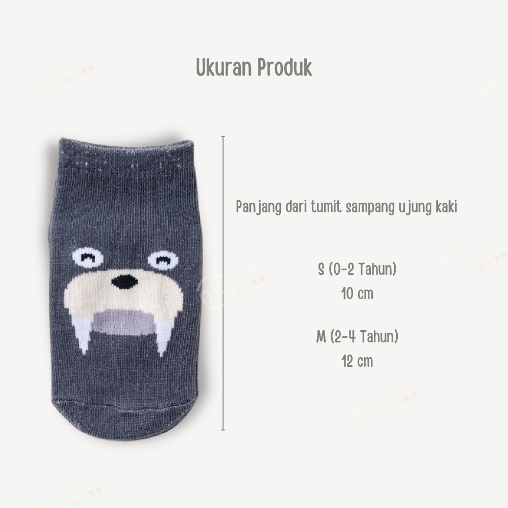 NIUKID KAOS KAKI ANAK BAYI CUTE ANIMAL 3D IMPOR KAOS KAKI KARAKTER PREWALKER ANTI SLIP BABY SOCKS ANIMAL