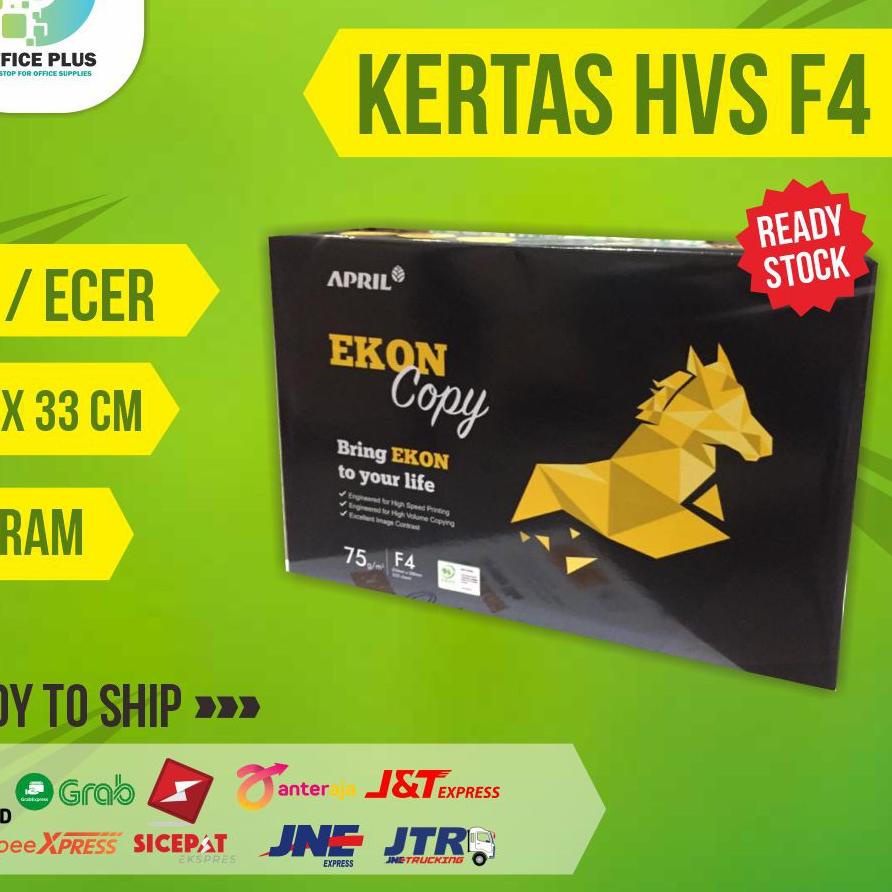 

Update !! Kertas HVS F4 75 Gram Ecer / 1 Rim - 500 Lembar Ekon Copy Paper FOLIO 정