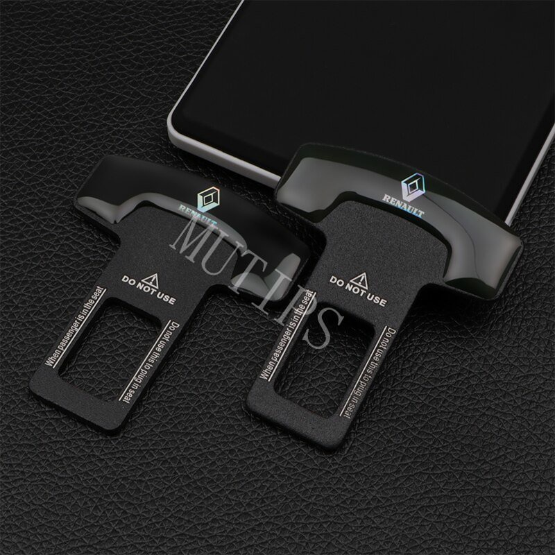 Renault 1 / 2Pcs Buckle Sabuk Pengaman Mobil Bahan Aluminum Alloy Untuk Megane 2 Sandero Clio Duster