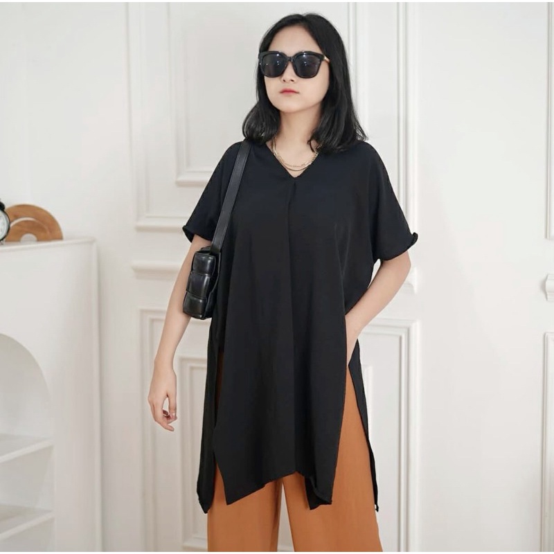 GFS V LONG OVERSIZE CRINCLE TUNIC