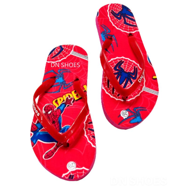 Sandal Anak Laki-Laki Karakter Laba laba Spider Biru Merah