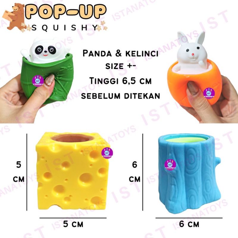 mainan pop it squishy pohon tupay pencet/mainan pencet squishy karakter karet silikon