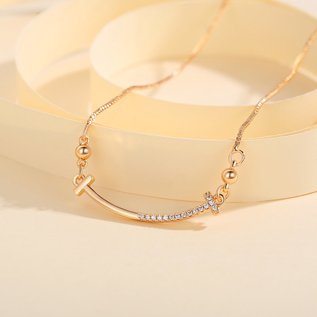 Y797 Kalung Diamond Titanium Wanita Kalung Korean Style Anti Karat Untuk Wanita Aksesoris