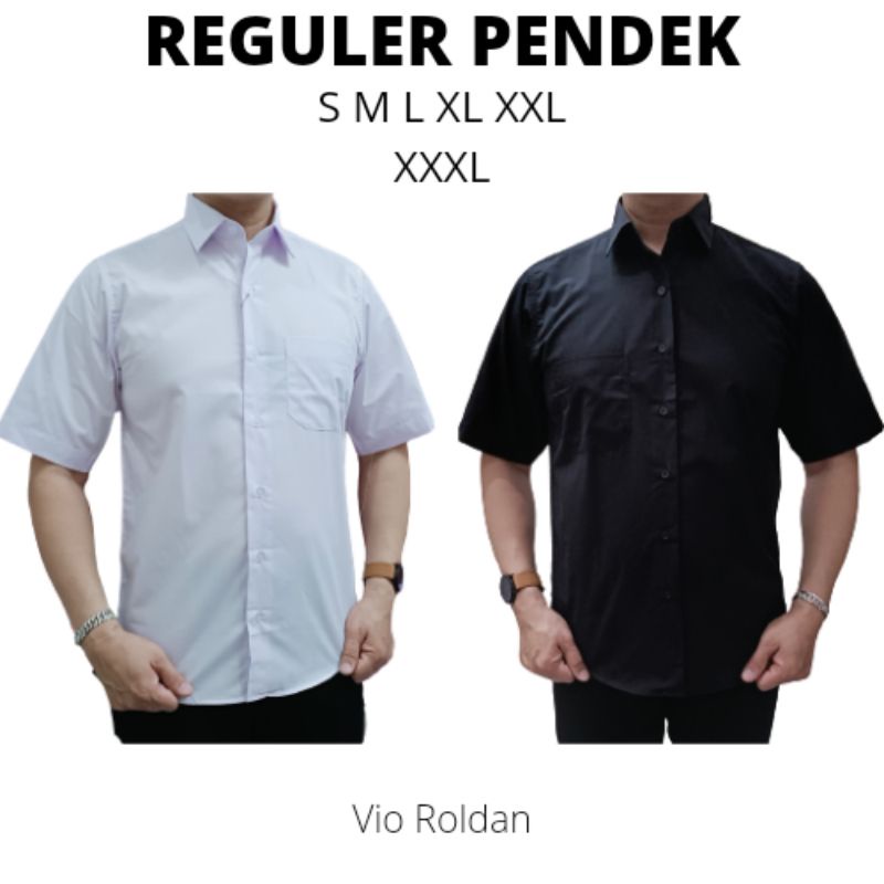 BISA COD Kemeja Polos Lengan Pendek Polos Hitam  Kemeja Putih Kemeja Katun Kemeja Kerja Kemeja Formal Kemeja Pria