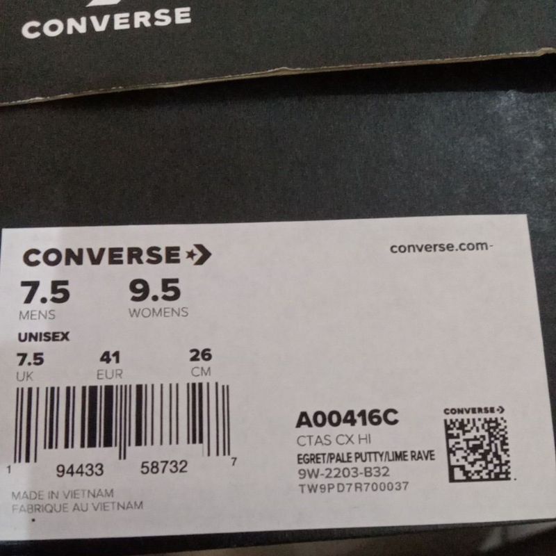 sepatu Converse CTAS CX HI A00416C