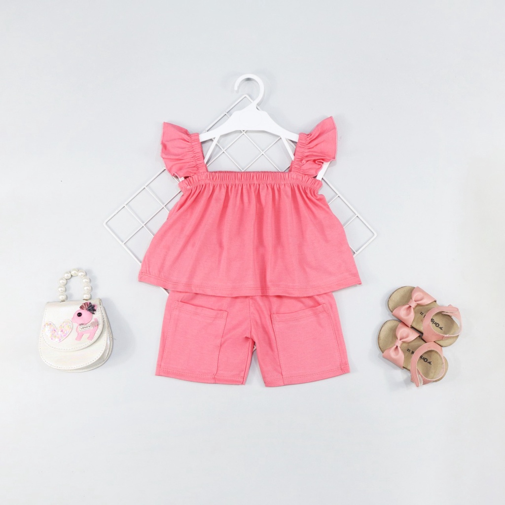 Owlet - setelan anak perempuan / setelan anak celana pendek / baju anak perempuan / set babydoll anak