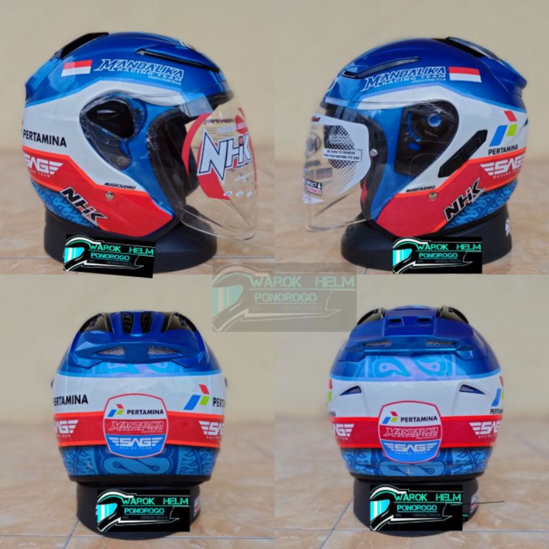 Helm NHK R1 Motif Mandalika Original 100% Ogkir Termurah 2kg.