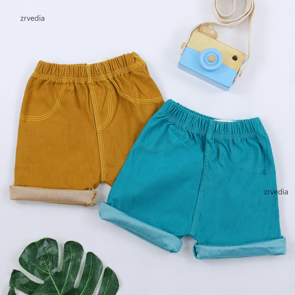 Short Jegging Kids uk. 3-4 Tahun / Celana Pendek Anak Laki Perempuan Pants Jeans Murah Tebal Polos