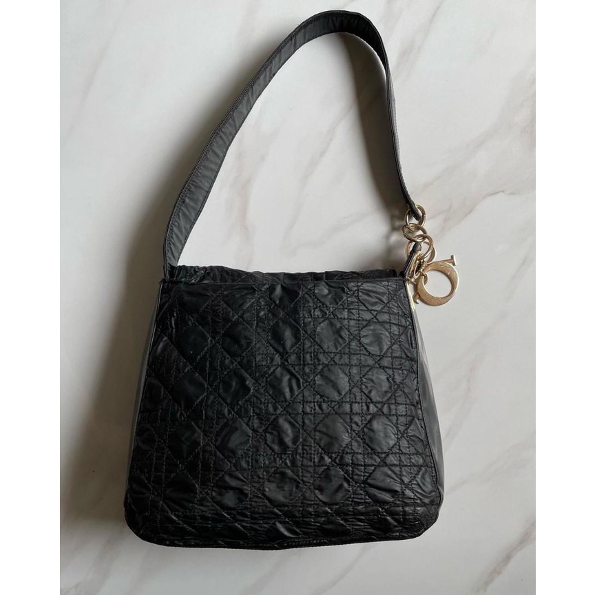 tas dior cannage shoulder tote bag vintage authentic preloved