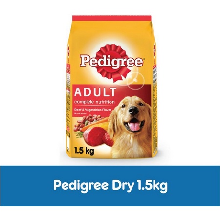 PEDIGREE Adult 1.5kg Beef &amp; Vegetables Makanan Anjing Kering 1,5kg Dog Food