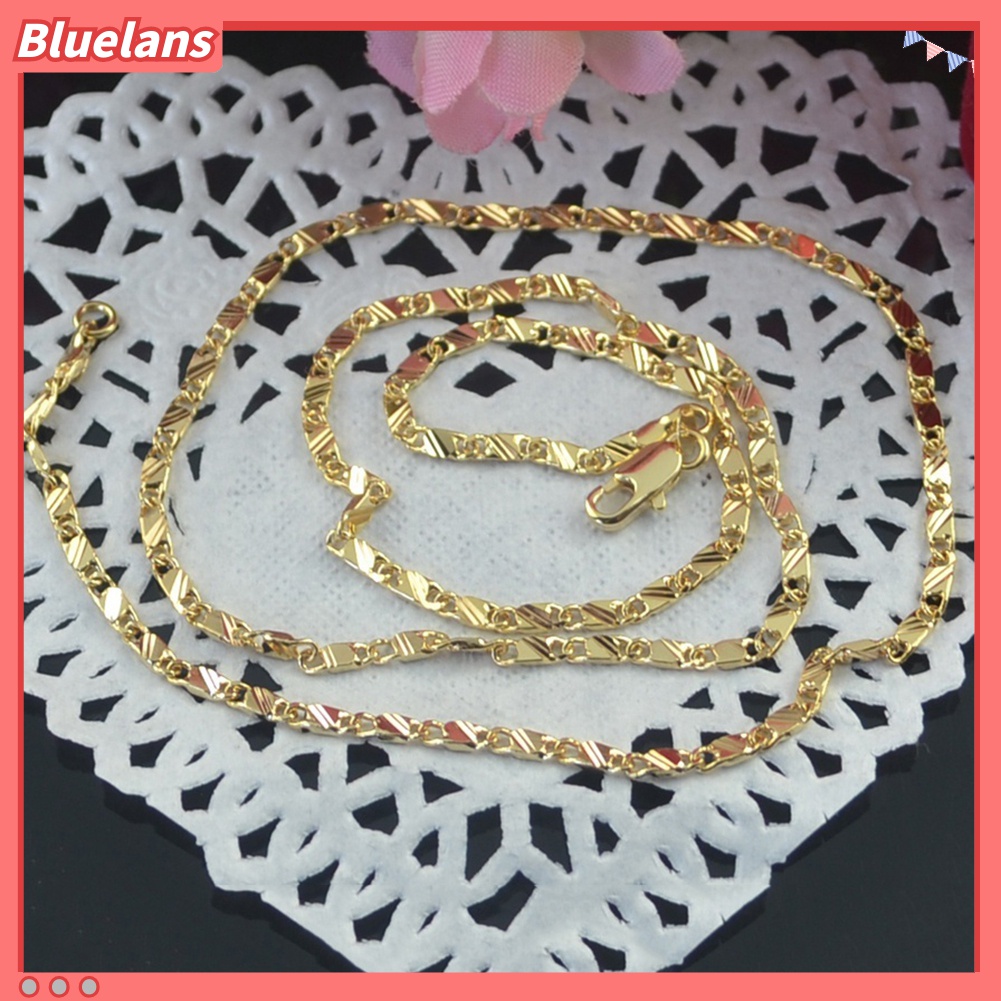 Kalung Rantai Panjang Ukuran 2mm 16-30 Inch Tanpa Liontin Untuk Pria Dan Wanita