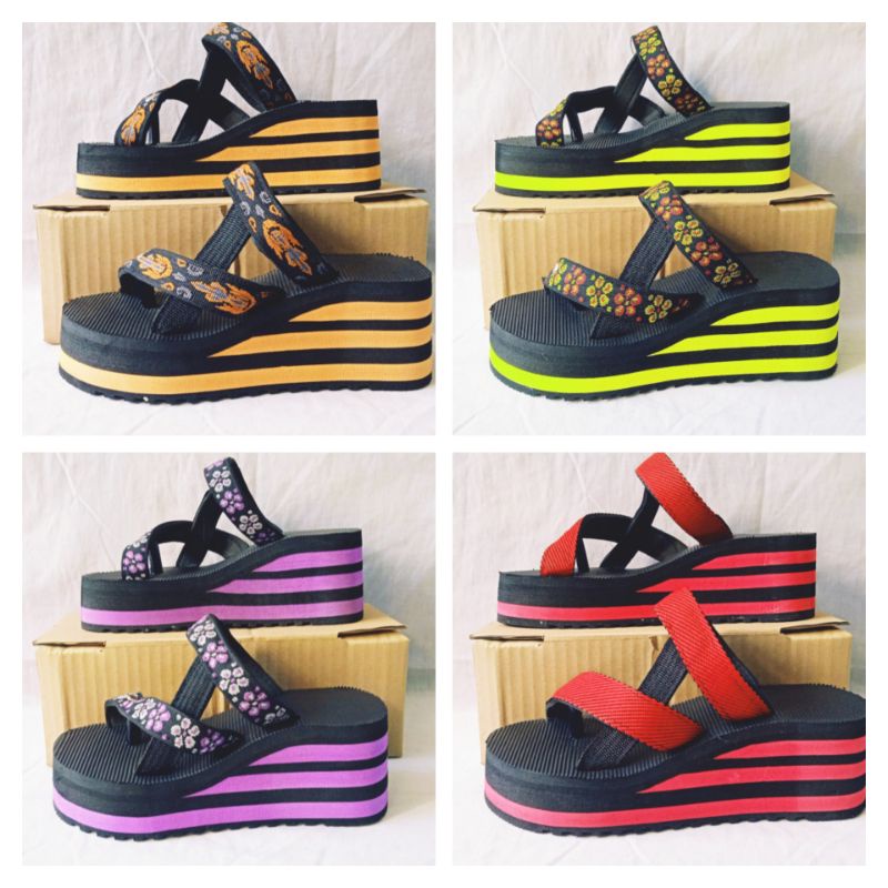 Sandal Wedgez madura/ Sandal wanita model sellop/( tinggi 7cm)