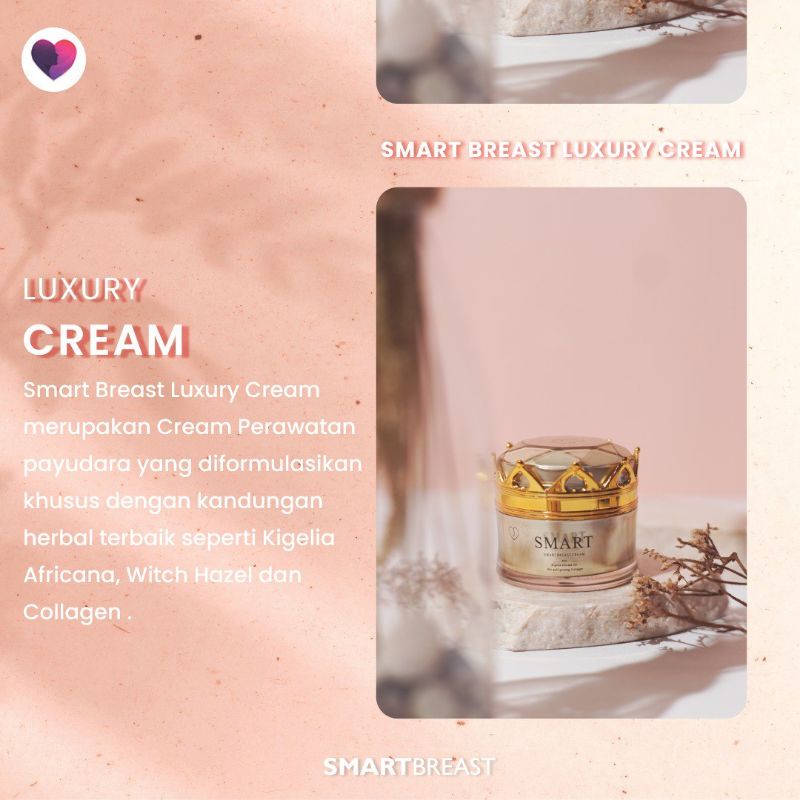 SERUM CREAM PEMBESAR PENGENCANG PAYUDARA TERBAIK - SMART BREAST LUXURY CREAM