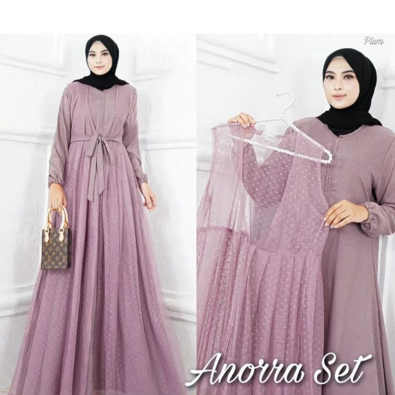 annora set - gamis shakila gamis outer gamis tille dot gamis kondangan