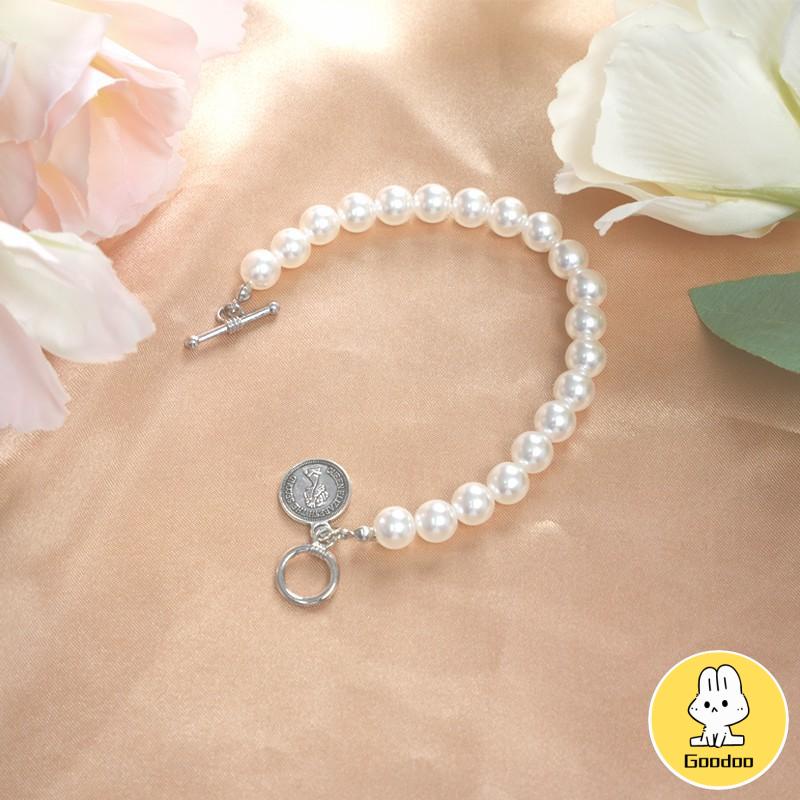 1pc Gelang Liontin Mutiara Fashion Imitasi Gelang Manik-manik Rumbai Perhiasan gelang Wanita Aksesoris -Doo