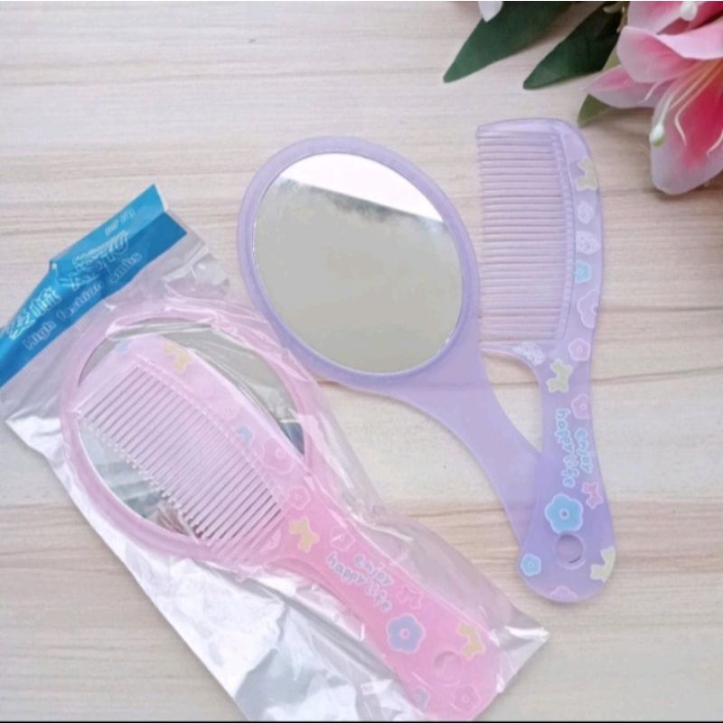 Kaca sisir set/cermin gagang kecil