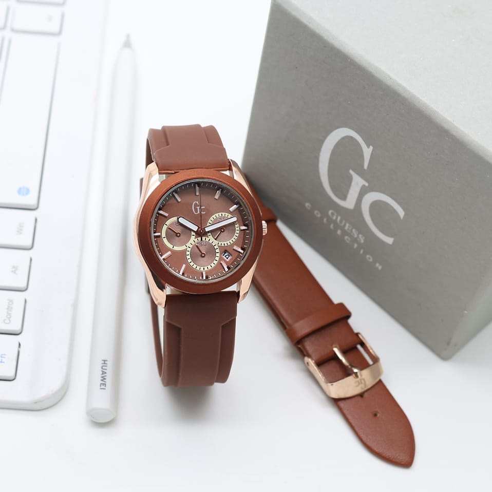 JAM TANGAN WANITA GC RUBBER CANTIK NEW MODEL ANTI AIR