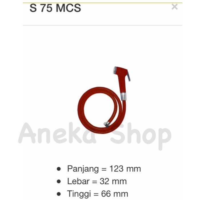 Bagus Jet Shower Toilet Onda S75 Mcs 1/2 Inch Merah Maroon Hemat