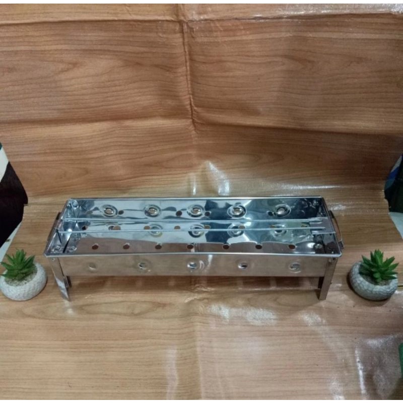 Anggangan sate segi panjang 41x12x10cm kaleng