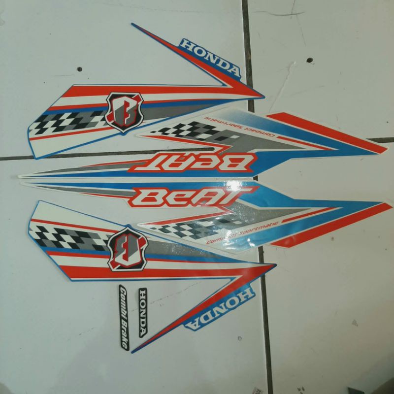 (Bisa COD) Striping sticker ori standar beat esp 2018 stiker lis honda beat full body