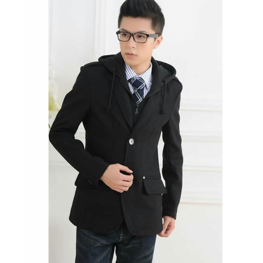 Discount--blazer pria - jas blazer casual hoodie style