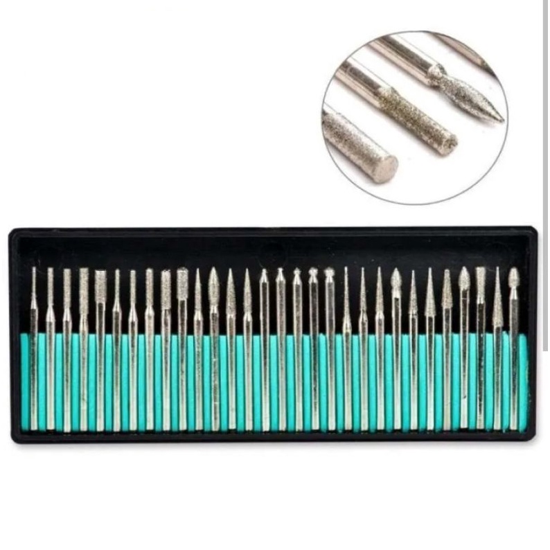 Mata Ukir Grafir Gerinda Mini Die Grinder 1 Set 30 Pcs Ukir Grafir